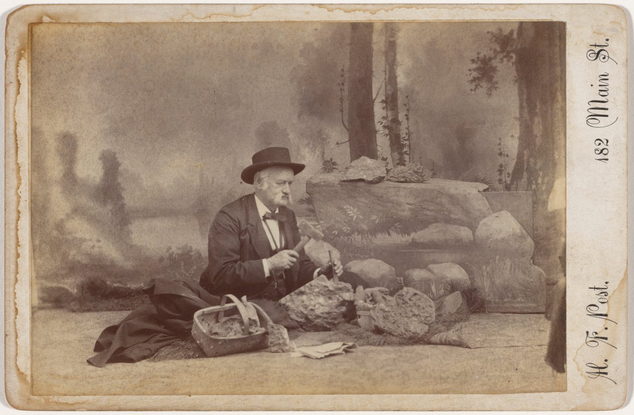"Dominic Parsons Fosil Avında",c. 1896 (fotoğraf) by Henry F. Post