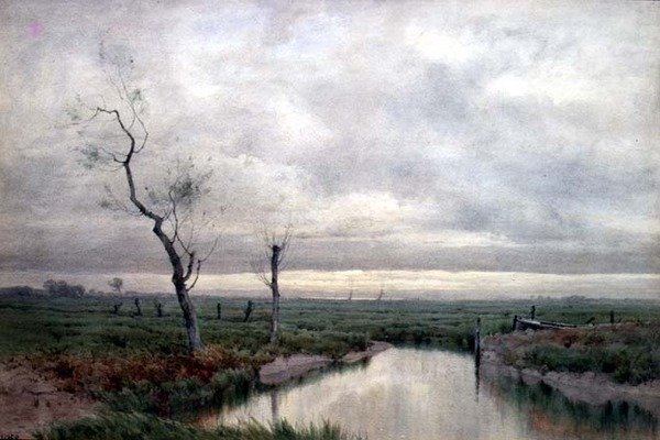 Kıyı Bataklıkları (suluboya) by Henry Farrer