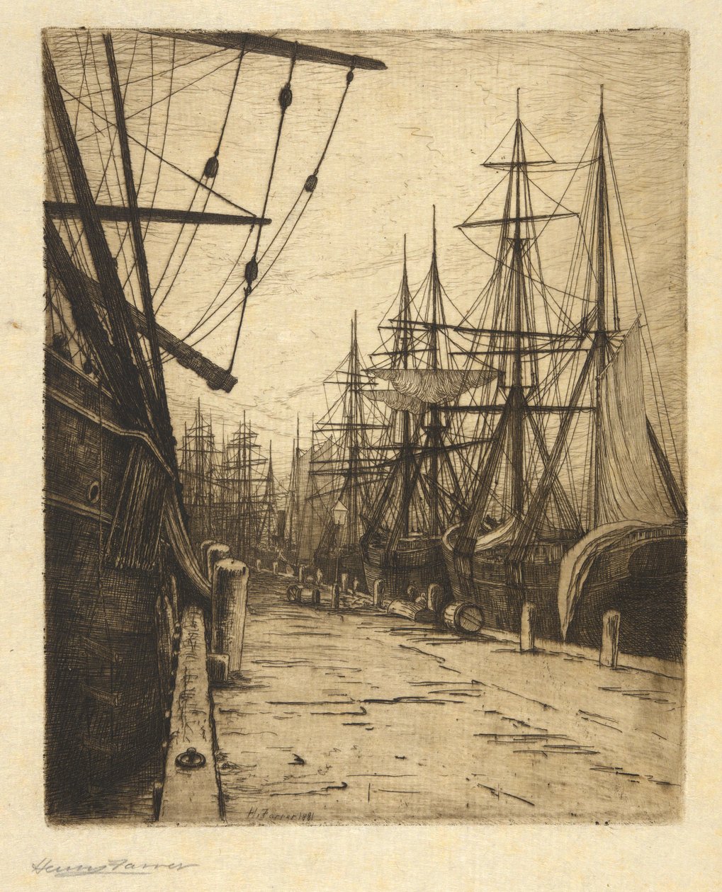 Atlantik Rıhtımlarında Akşam by Henry Farrer