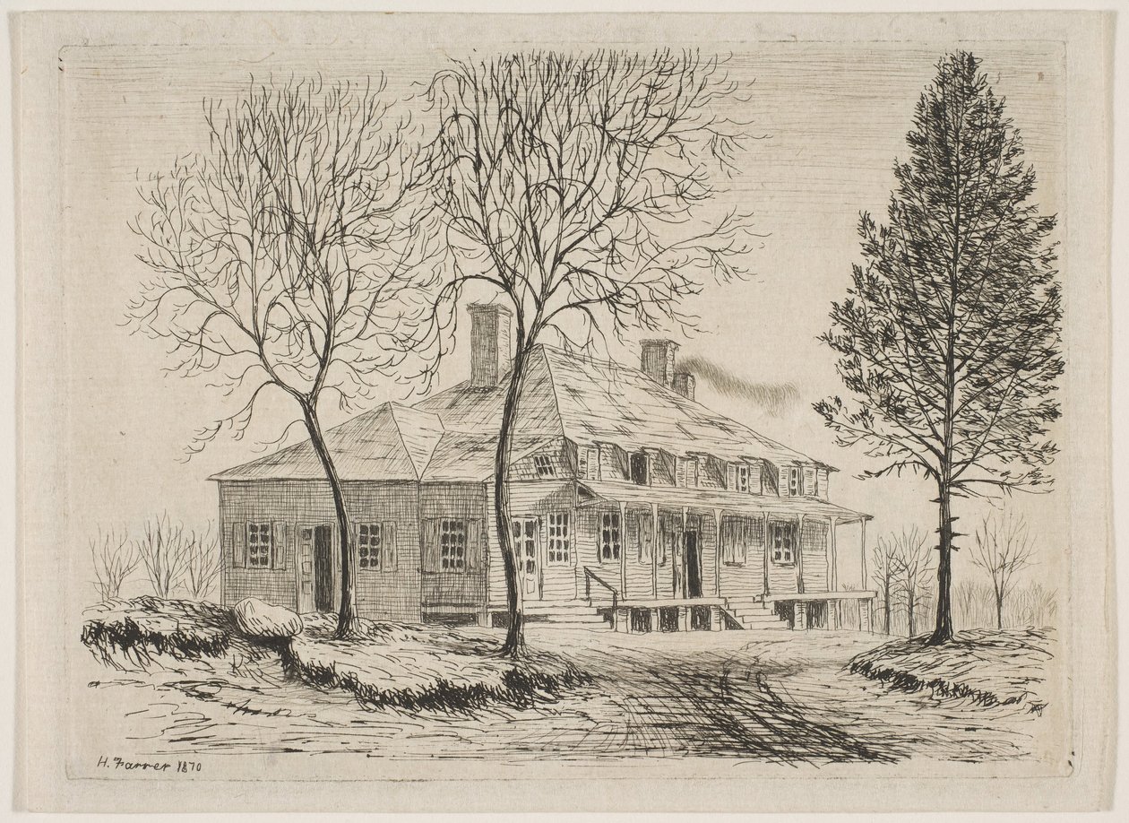 Eski New York Manzaralarından Somerindyck Evi, 1870. by Henry Farrer