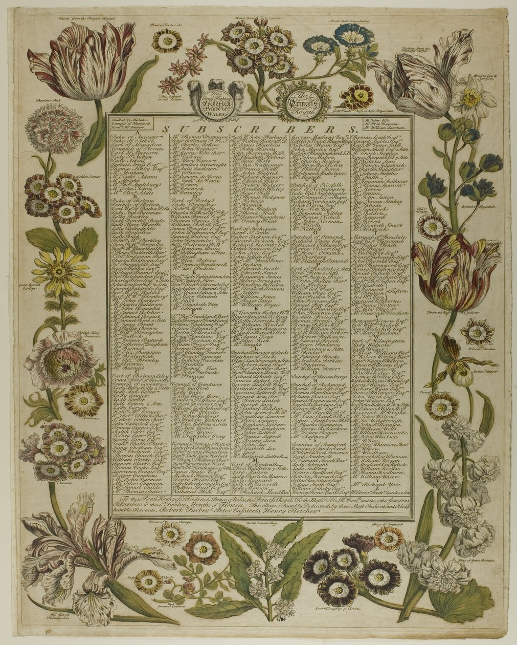 On İki Aylık Çiçeklerden Başlık Sayfası by Henry Fletcher