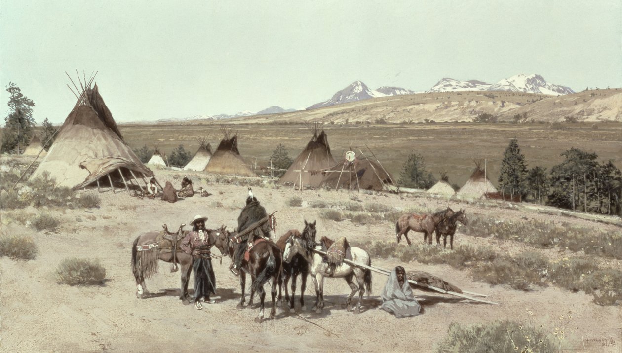Kızılderili Kampı, 1892 by Henry Francois Farny
