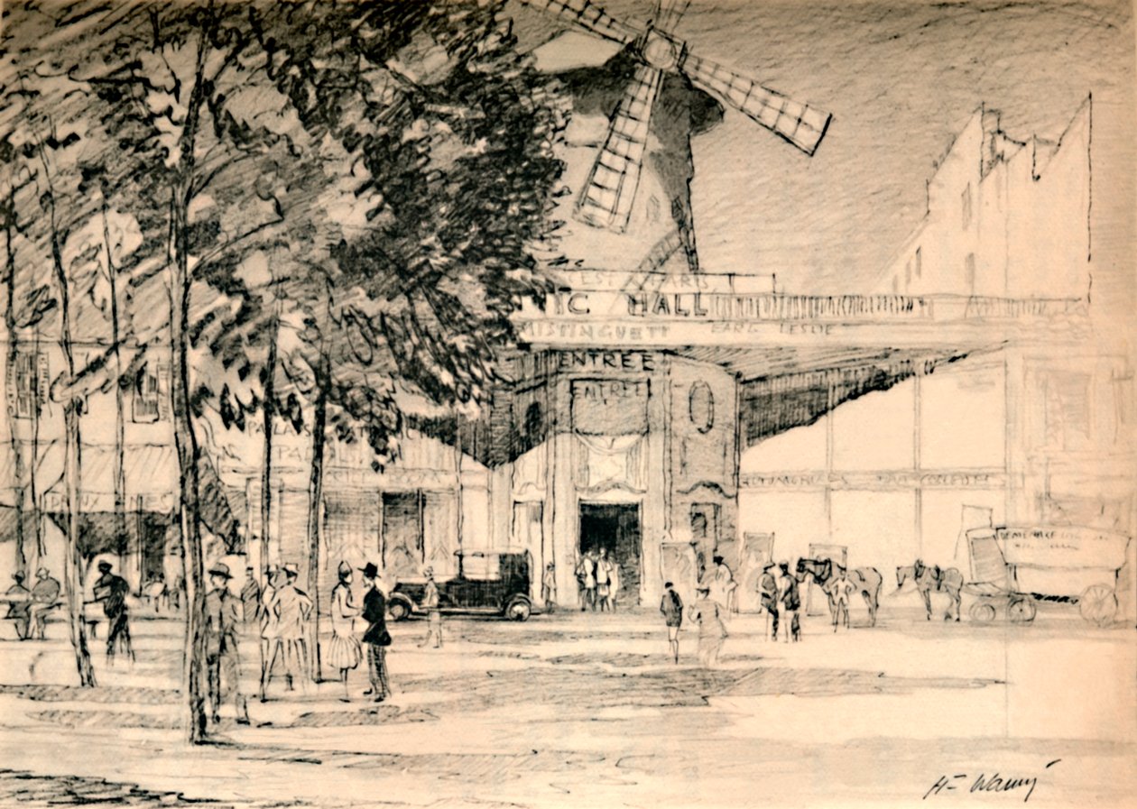 Le Moulin Rouge Dead gerçekten de Pierrots mumudur., c1927, 1927 by Henry Franks Waring