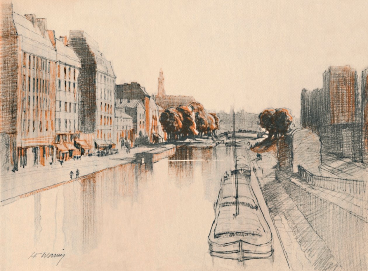 Kanal St. Martin, c1927, 1927 by Henry Franks Waring