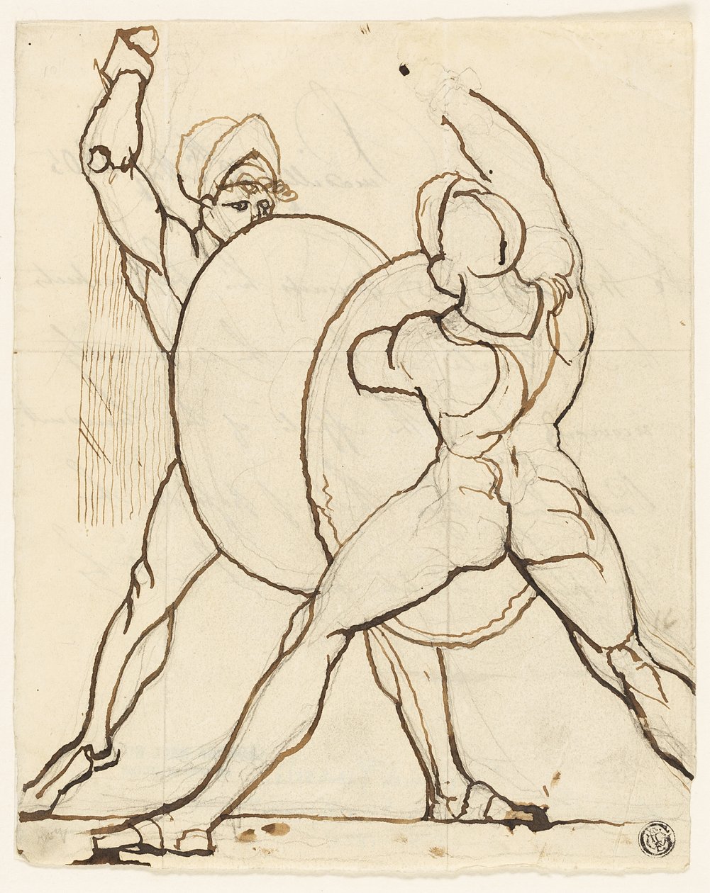 İki Yunanlının Savaşı by Johann Heinrich Füssli