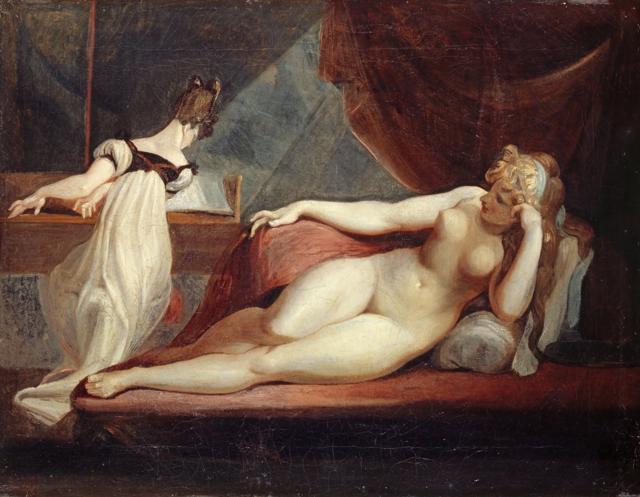 Piyanoda Yatan Çıplak ve Kadın, 1799-1800 by Johann Heinrich Füssli