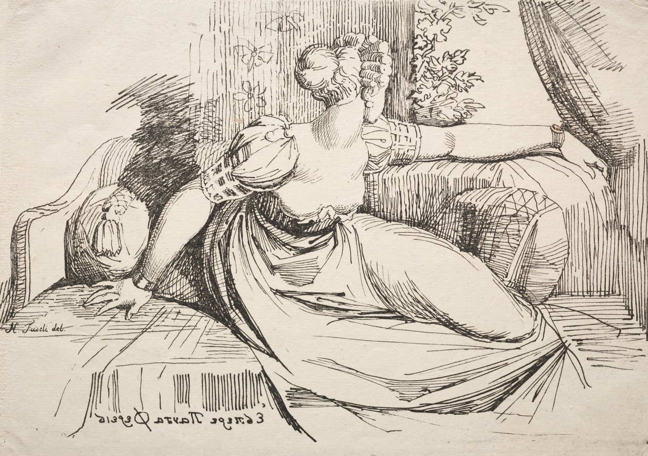 Poliotografi Örnekleri: Kanepedeki Kadın. by Johann Heinrich Füssli
