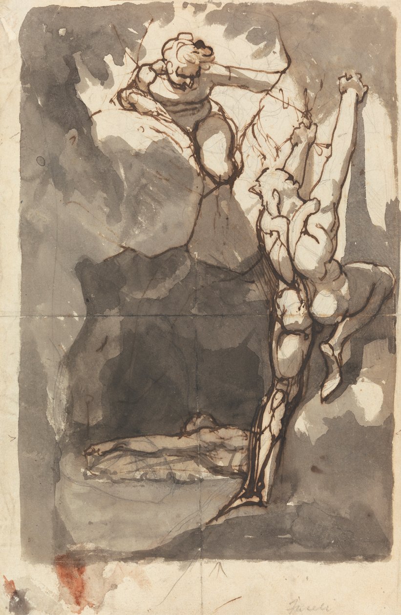 'Bassanio'nun Cesedinin Bulunması' Çalışması by Johann Heinrich Füssli