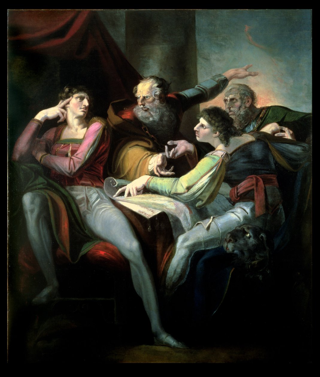 Hotspur, Worcester, Mortimer ve Glendower Arasındaki Anlaşmazlık, 1784 by Johann Heinrich Füssli