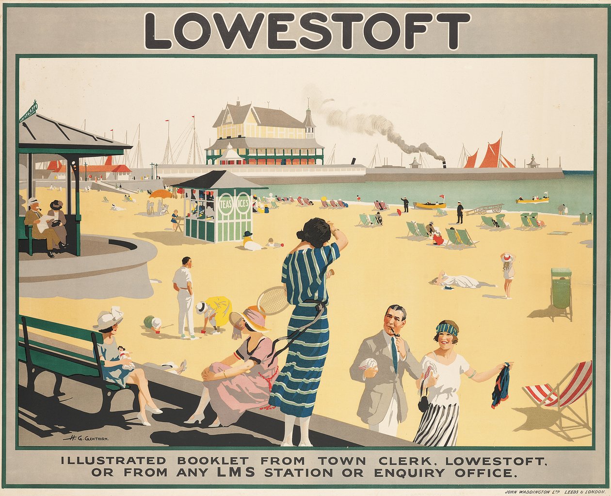 Poster reklam Lowestoft by Henry George Gawthorn