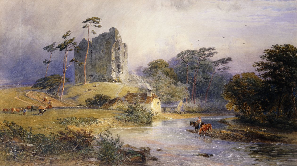 Thirlwall Kalesi, Northumberland, by Henry George Hine