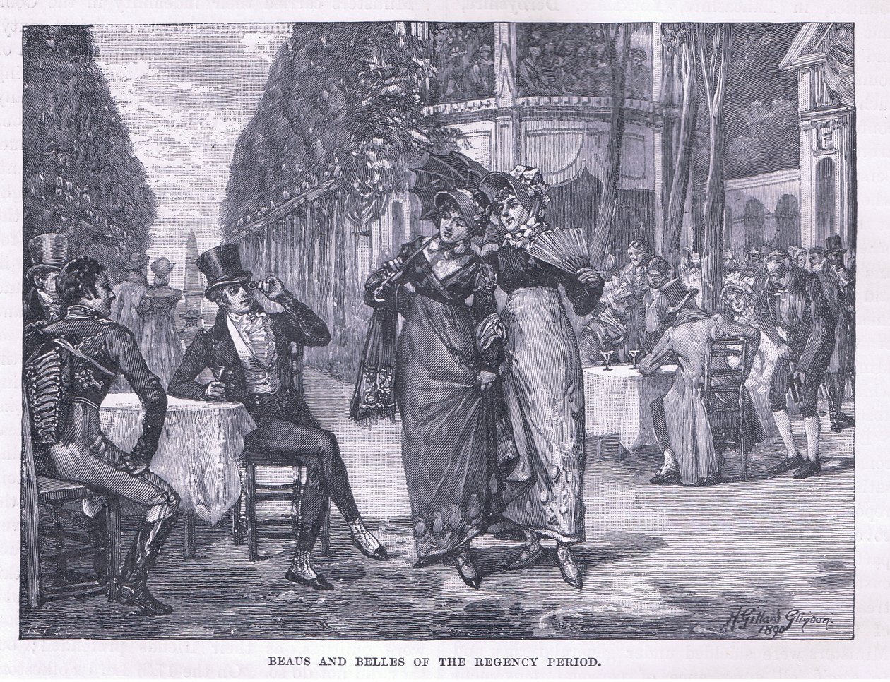 1818 dolaylarında Regency döneminin güzelleri ve güzelleri by Henry Gillard Glindoni