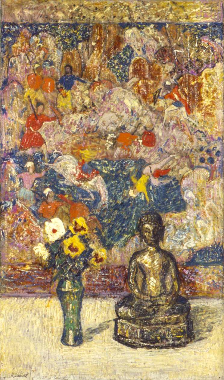 Bronz Buda (tuval üzerine yağlı boya) by Henry Golden Dearth
