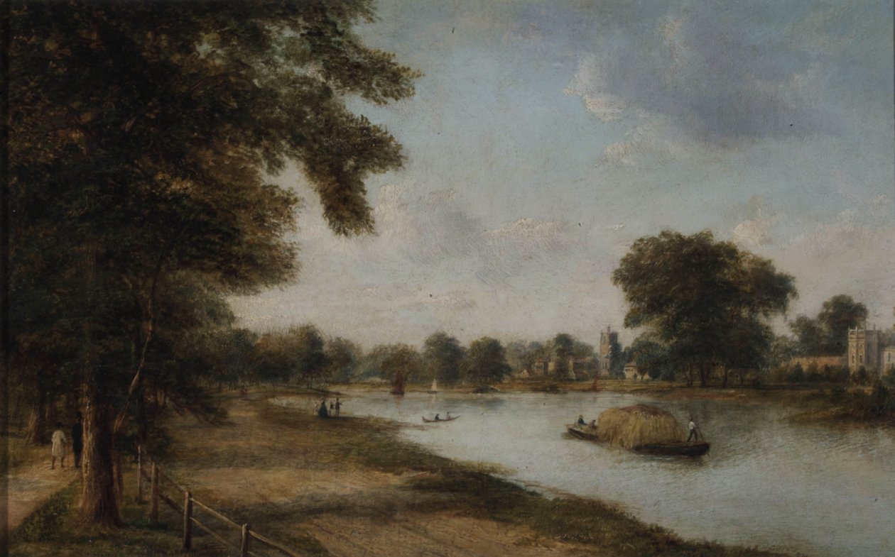 Twickenham, Middlesex, Kilise Feribotu, Orleans Evi ve Eel Pie Adası, 1868 by Henry Gritten