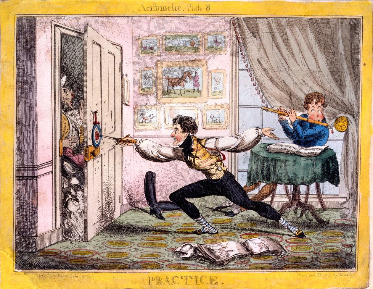 Alıştırma, 1827 (el renginde dağlama) by Henry Heath