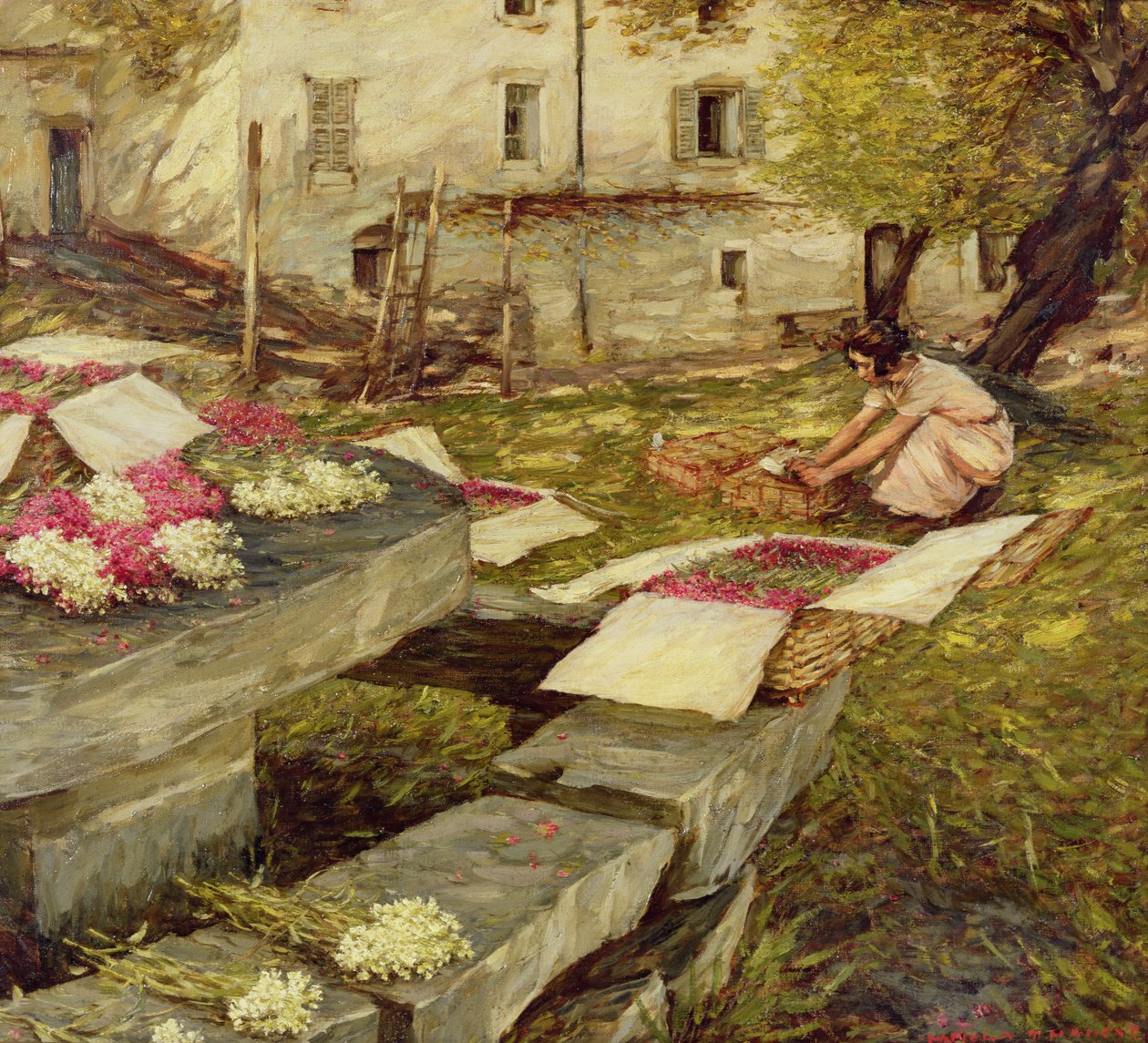 Stok Toplama by Henry Herbert La Thangue