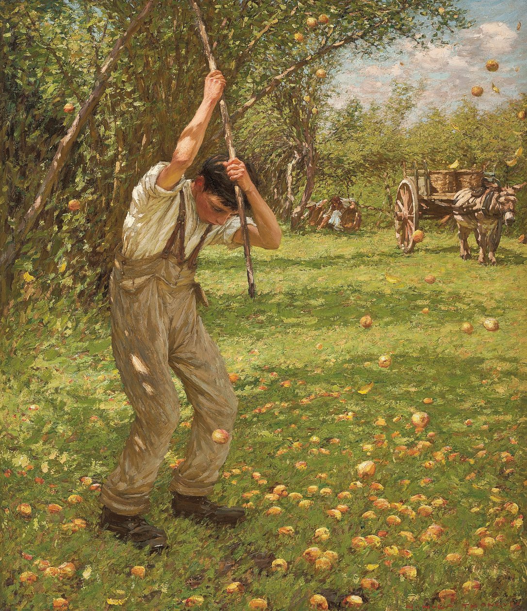 Elma şarabını sallamak by Henry Herbert La Thangue