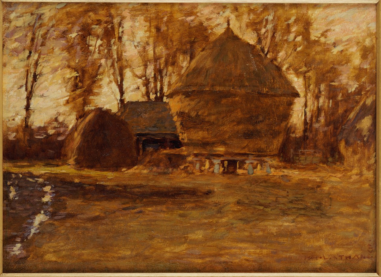 Sussex Hayricks, 1917 by Henry Herbert La Thangue