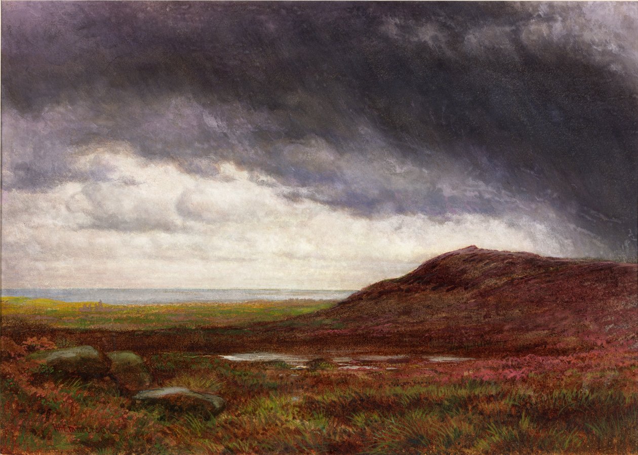 Moorland (Suluboya ve guaj) by Henry Hetherington Emmerson