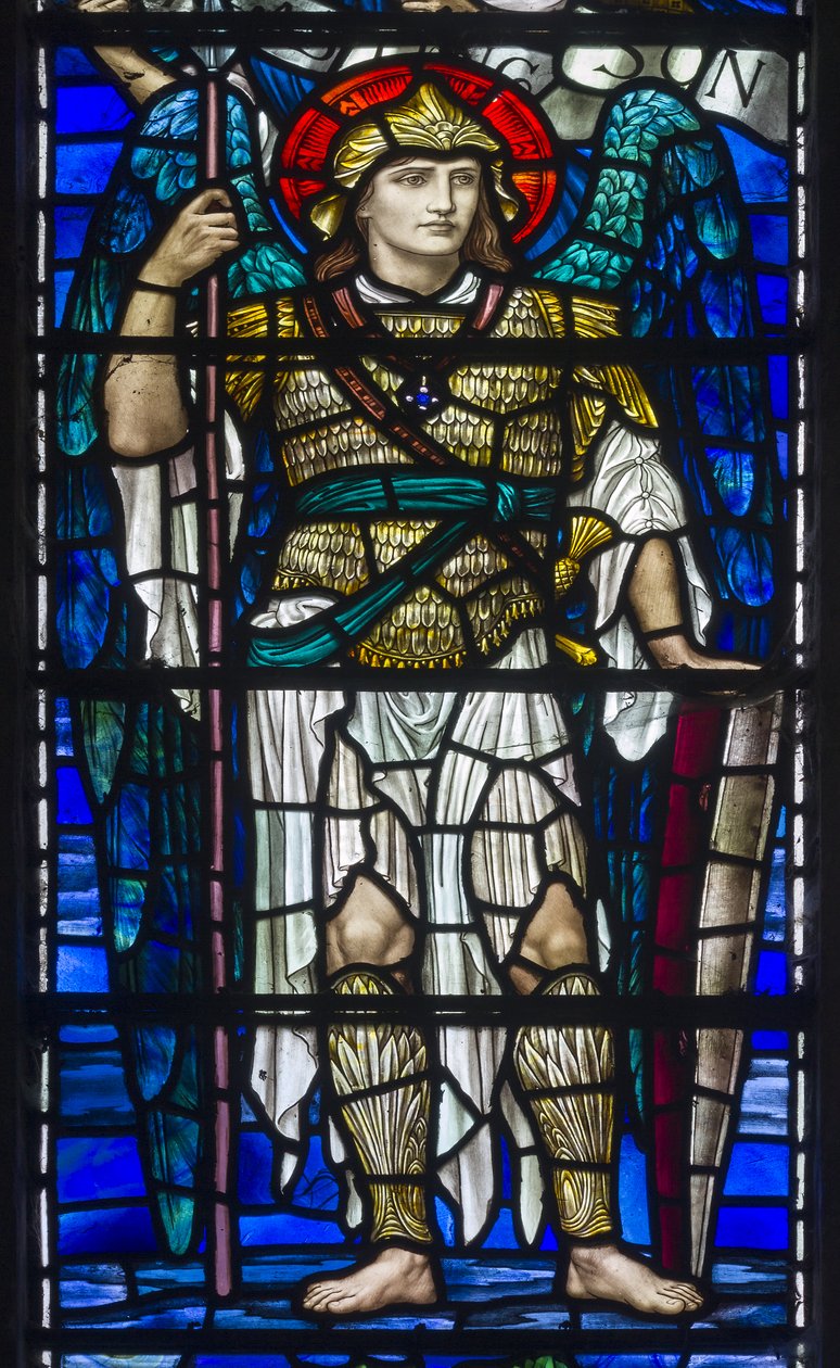 Buckland, St Mary, Lowndes & Drury, Henry Holiday, The Archangel St Michael, 1918 by Henry Holiday