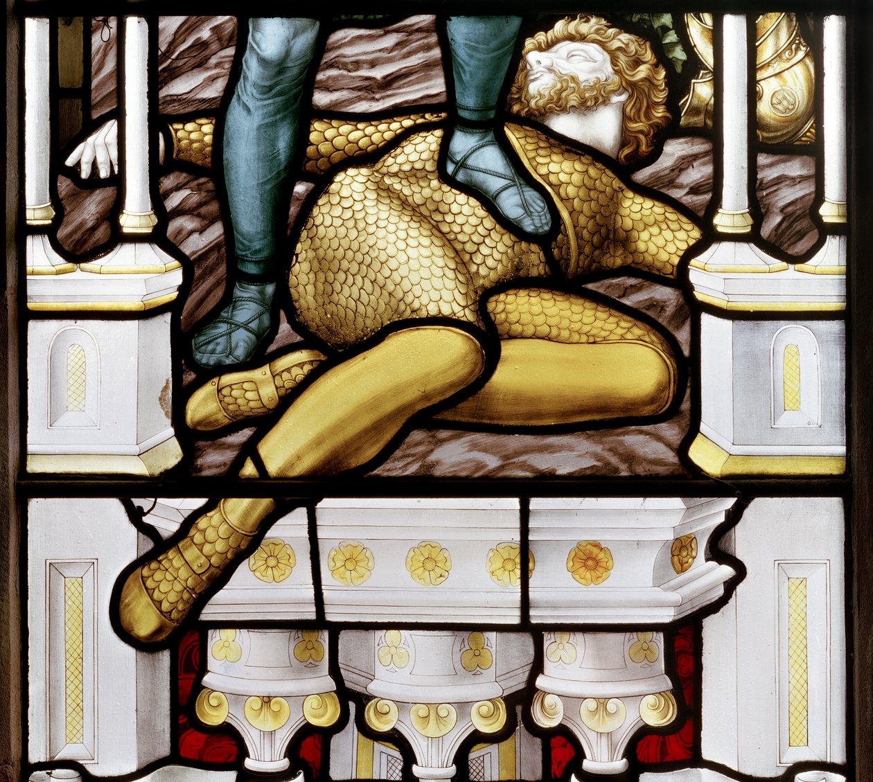 David ve Goliath, detay, 1881-83 (vitray) by Henry Holiday