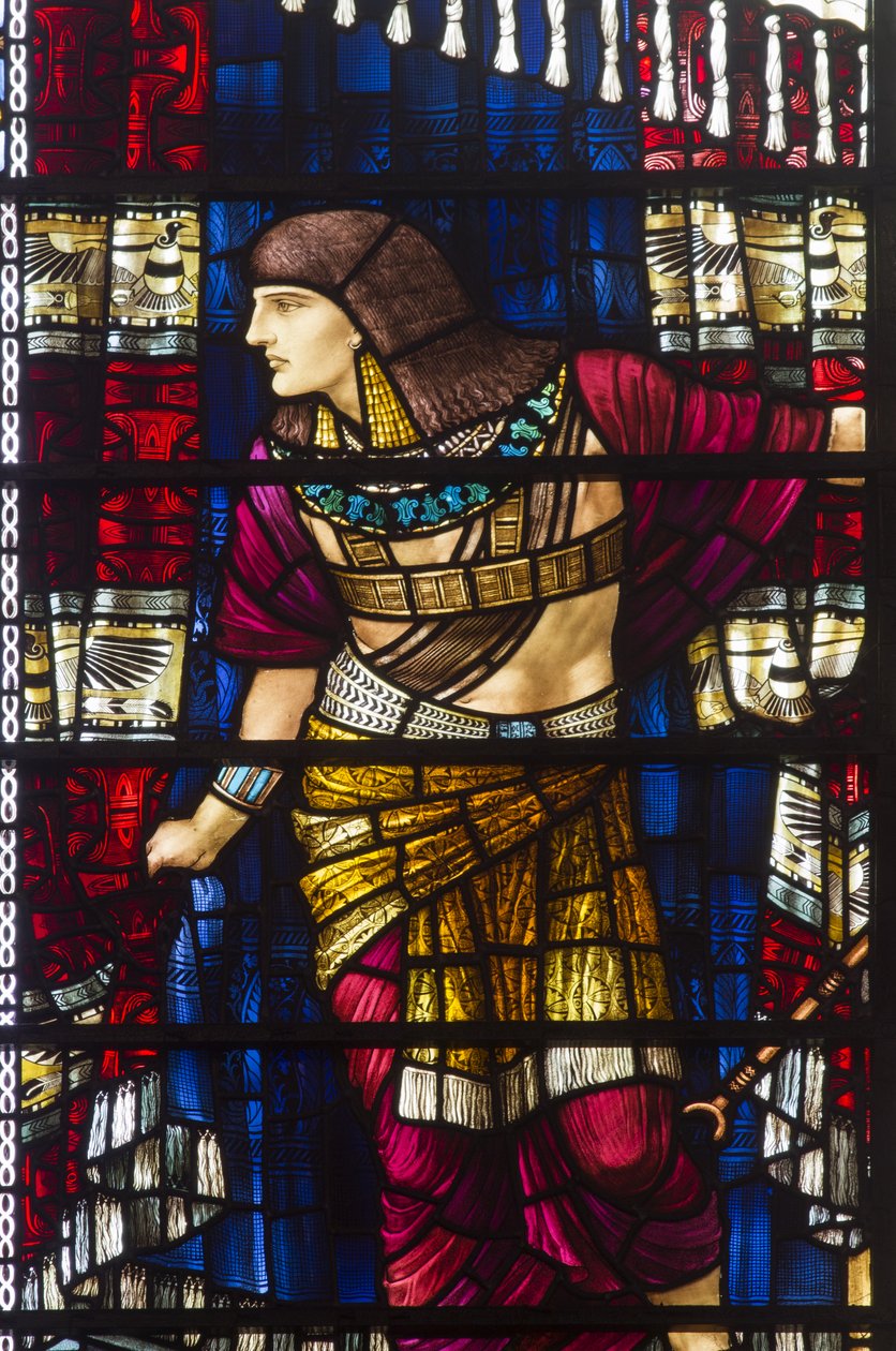 Durham Katedrali, Holday Atölyesi, Henry Holiday, Musa'nın Firavun Sarayından Ayrılması detayı, 1895 by Henry Holiday