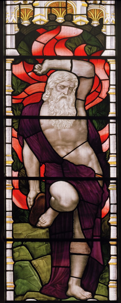 Evesham, All Saints, James Powell & Sons, Henry Holiday, Musa, 1882 by Henry Holiday