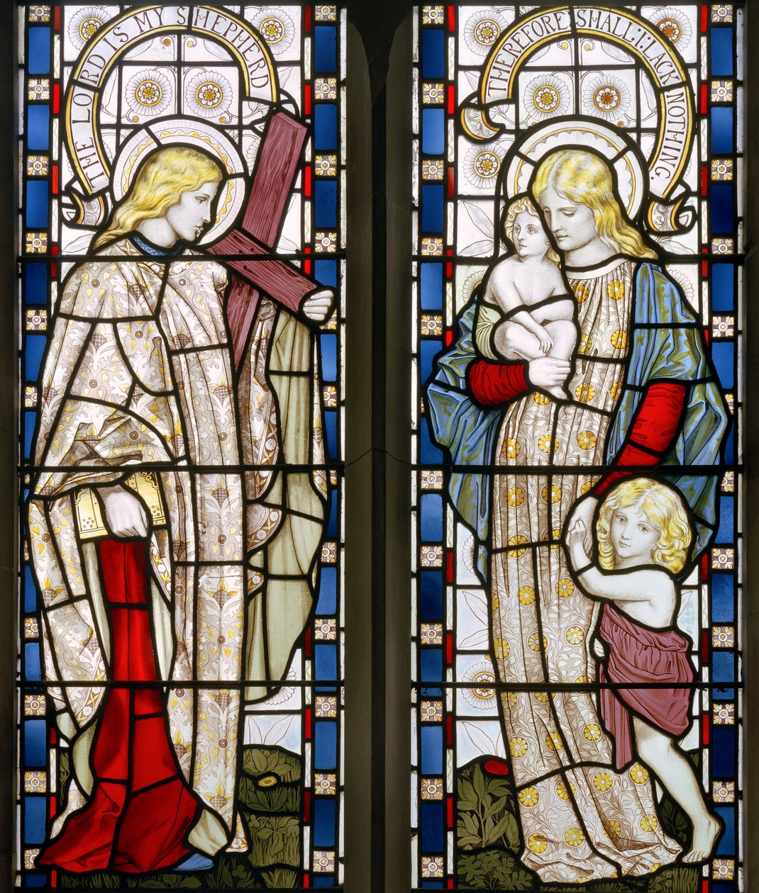 Faith and Charity, 1871 (vitray) by Henry Holiday