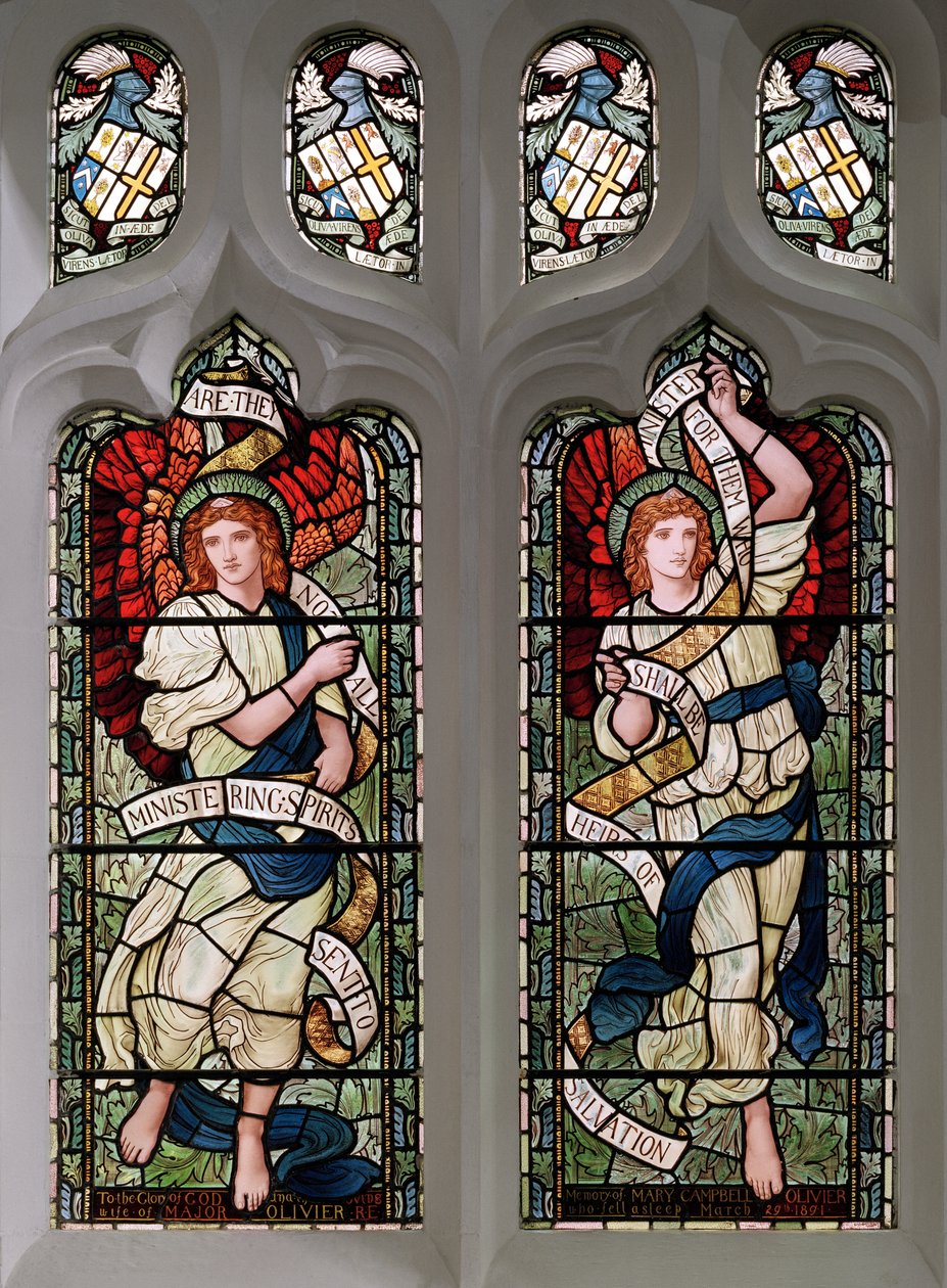 Grasmere, St Oswald, James Powell & Sons, Henry Holiday, Bakan Melekler, 1893 by Henry Holiday