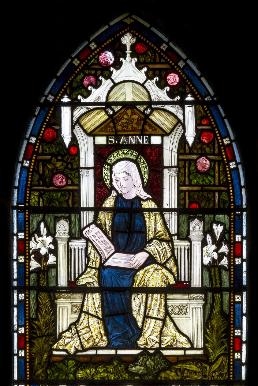 Kirkstall, St Stephen, Heaton Butler & Bayne, Henry Holiday, St Anne, c.1870 by Henry Holiday