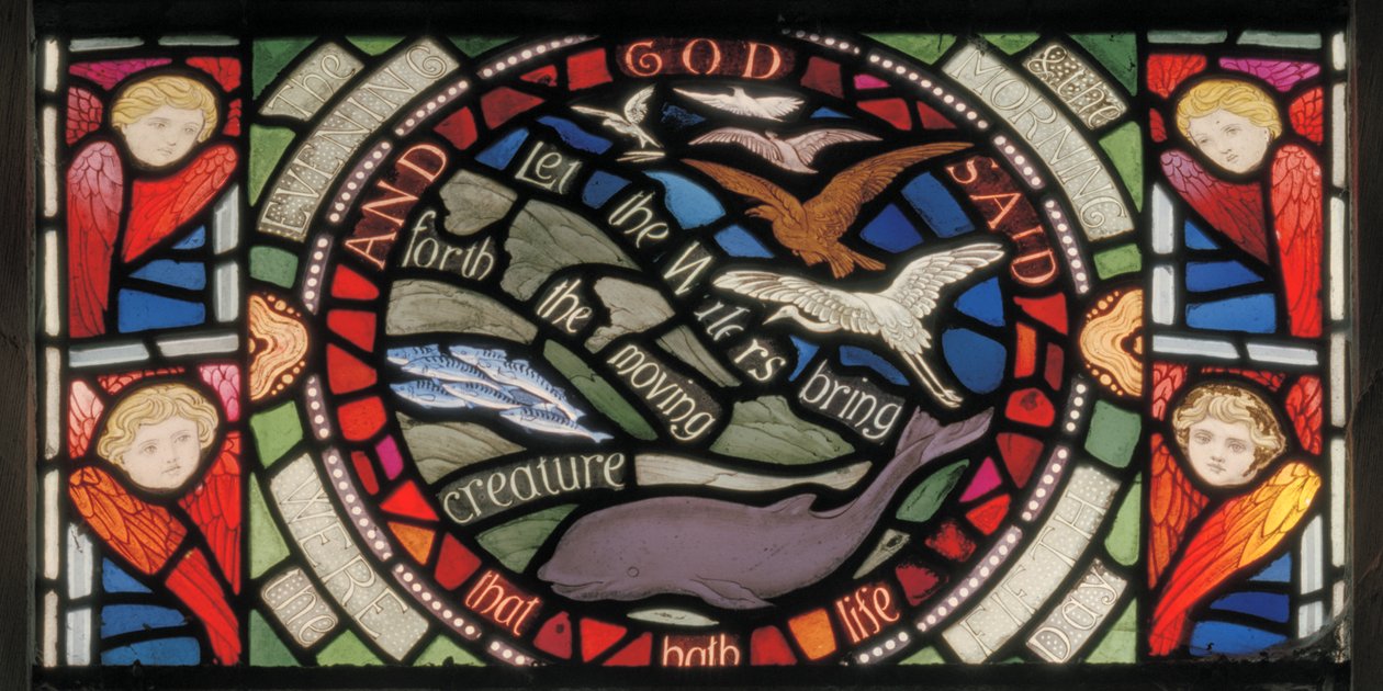 Sular Getirsin, Benedicite Pencere detayı, 1895 civarı (vitray) by Henry Holiday