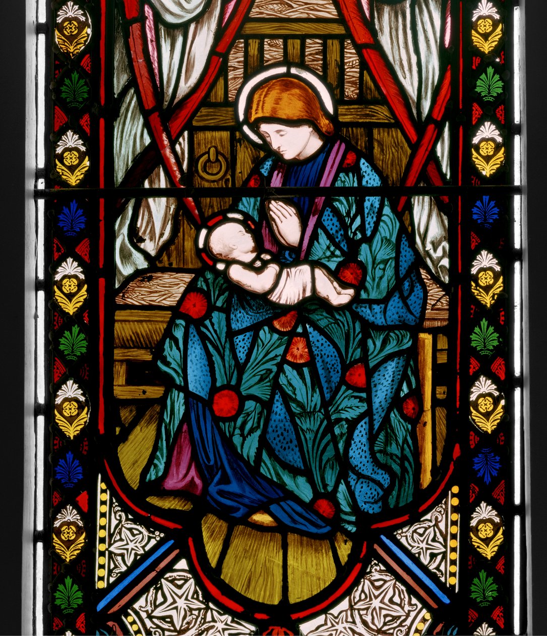 Madonna ve Çocuk, 1863 (vitray) by Henry Holiday