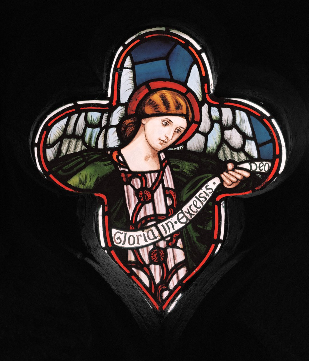 Quatrefoil Angel, 1863 (vitray) by Henry Holiday