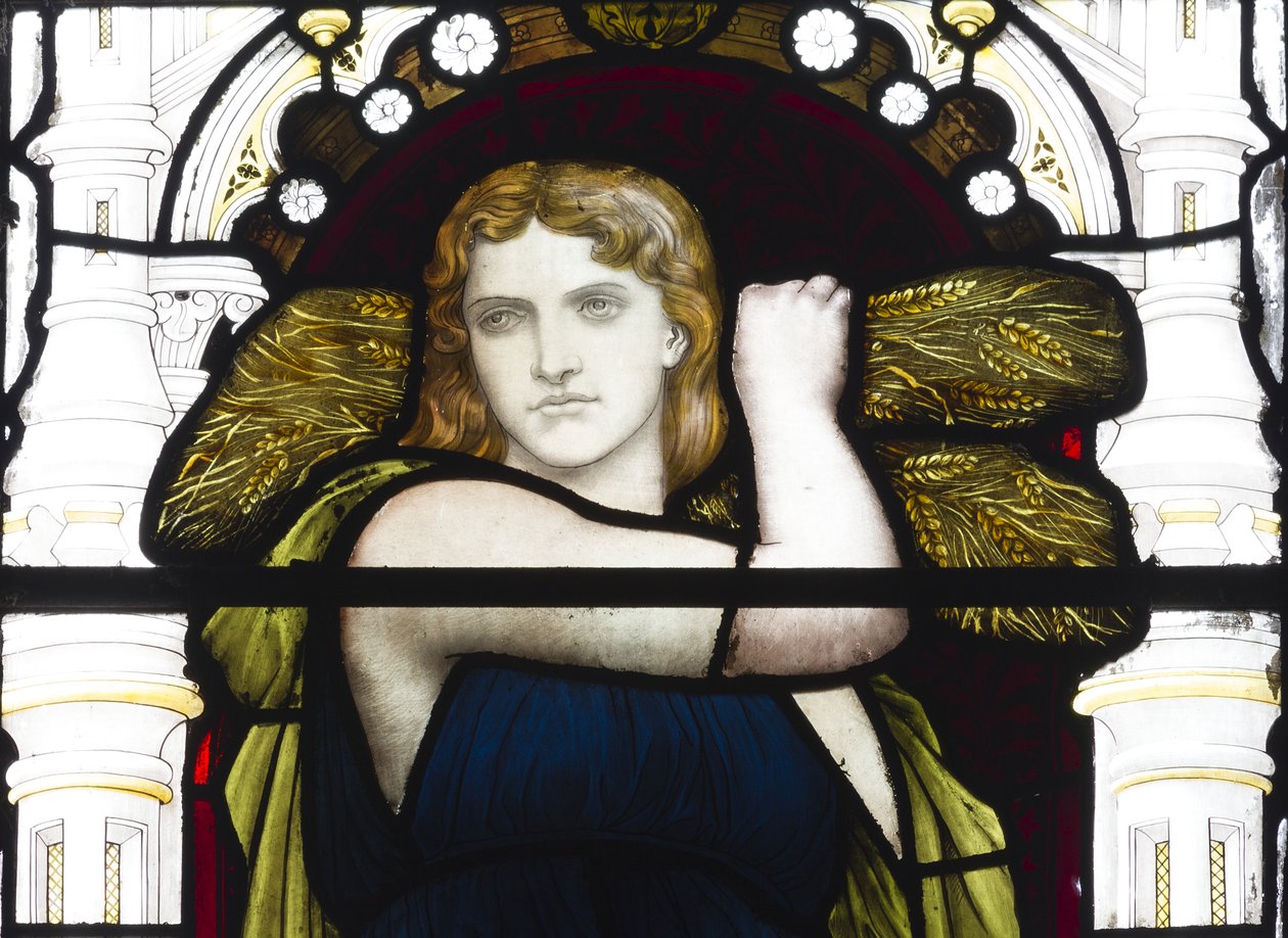 Mısırlı Ruth, detay, 1881-83 (vitray) by Henry Holiday