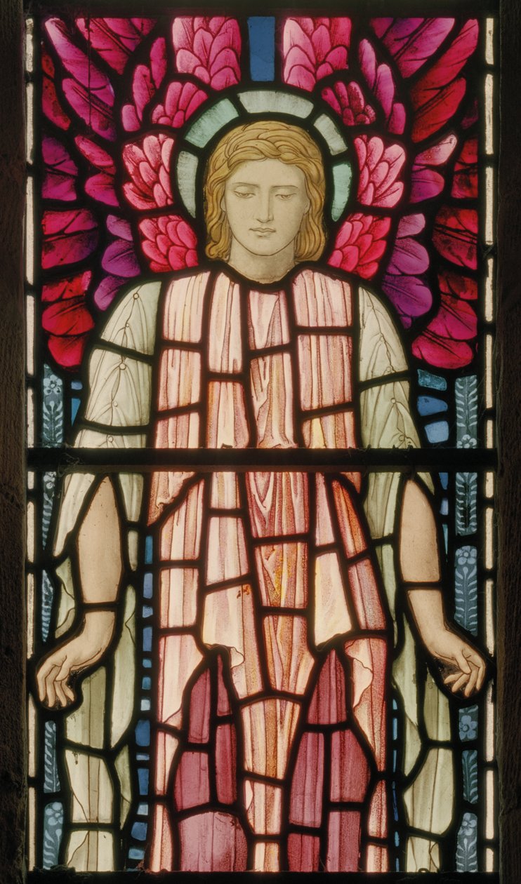 Seraphim Angel detayı, 1897 (vitray) by Henry Holiday