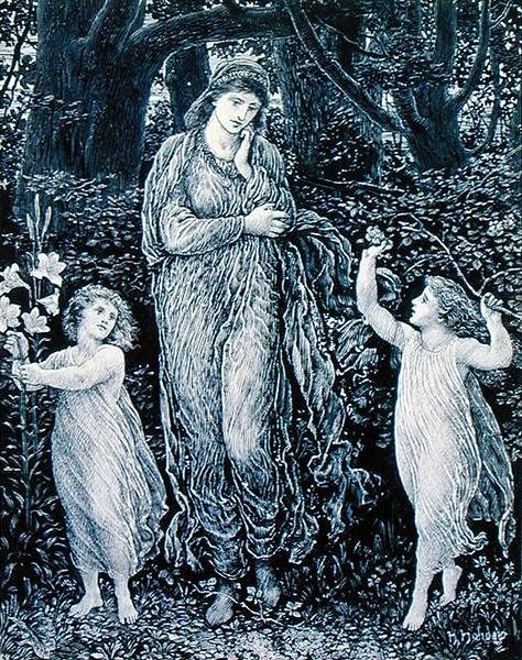 Bonnie Bairns (kağıt üzerine kalem ve mürekkep) by Henry Holiday