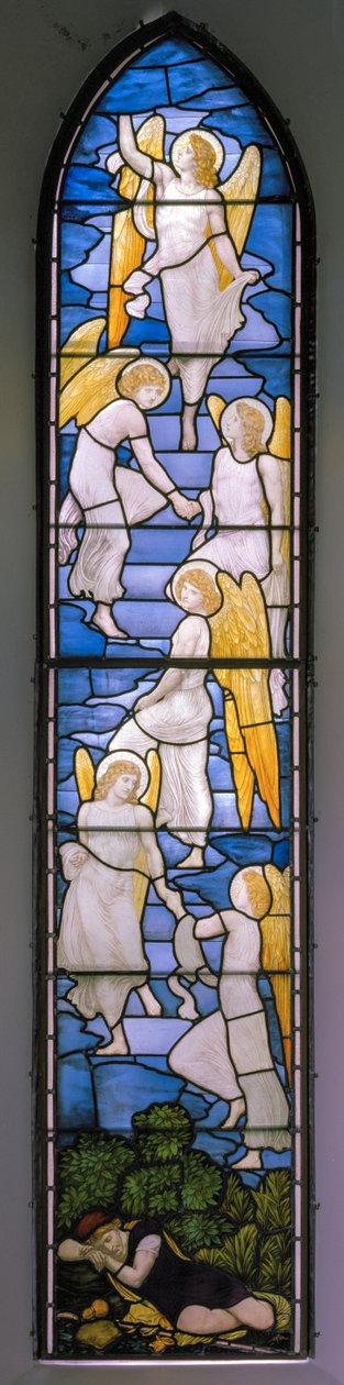 Wolsingham, St Mary ve St Stephen, James Powell & Sons, Henry Holiday, Jacobs Ladder, 1881 by Henry Holiday