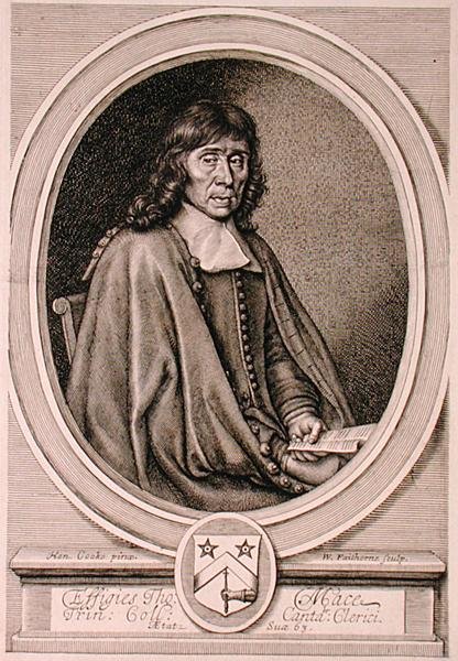 William Faithorne (1656-c.1701) tarafından oyulmuş Thomas Mace (1612-1706) portresi (gravür) by Henry I (after) Cooke