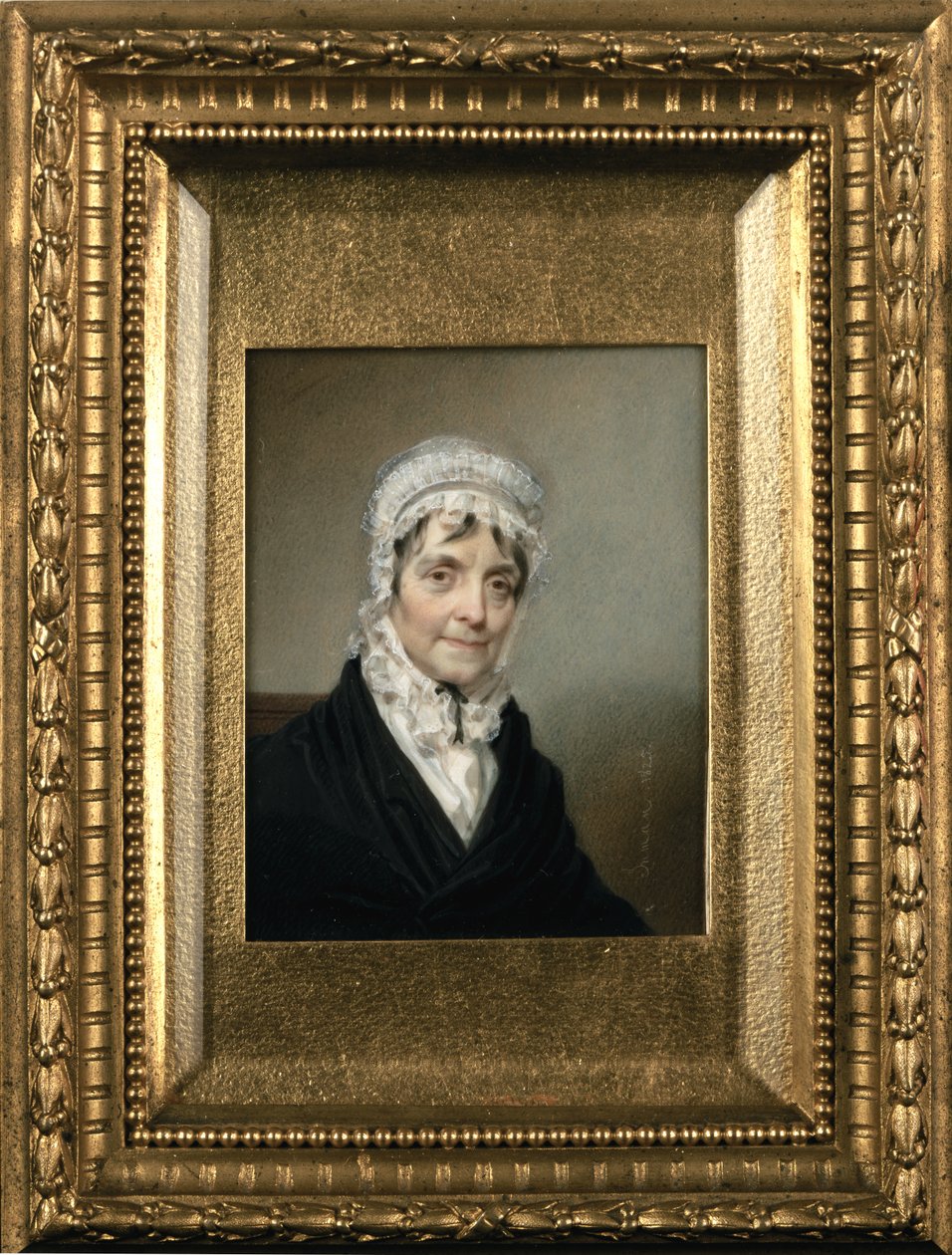Bayan Alexander Hamilton, 1825 (fildişi üzerinde wc) by Henry Inman