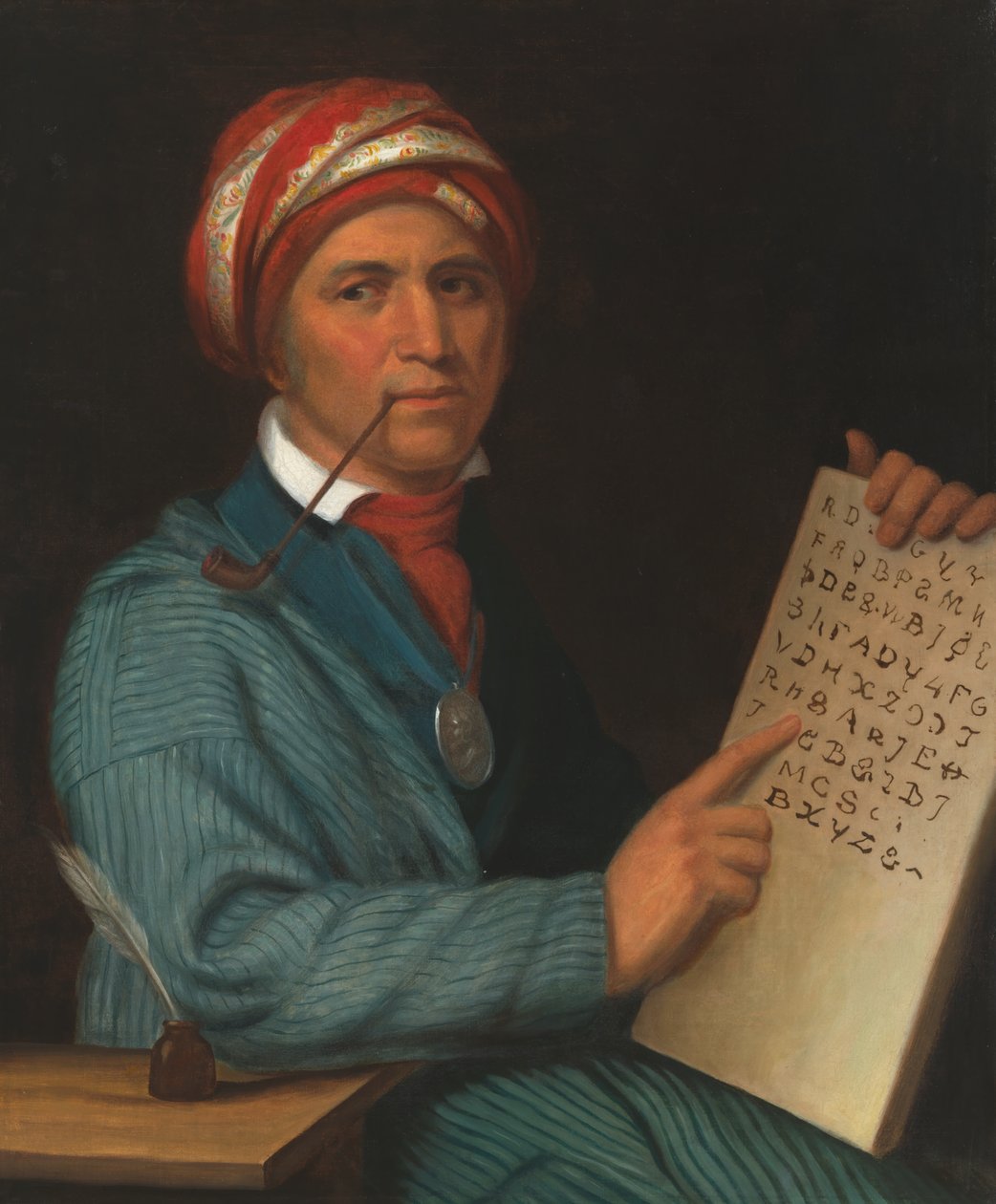 Sequoyah (1770-1843 civarı), 1830 civarı (tuval üzerine yağlıboya) by Henry Inman