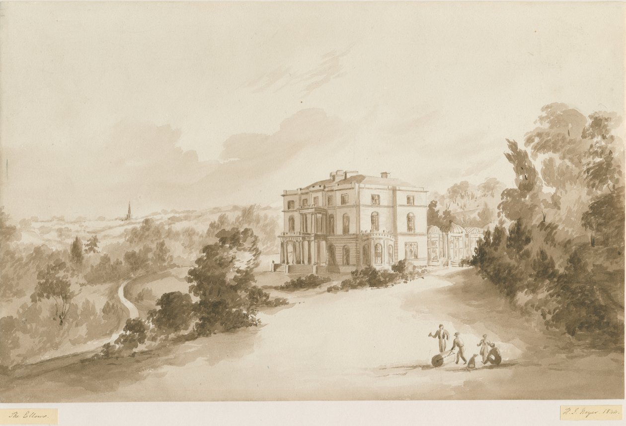 Sedgley - Ellowes: sepya yıkama çizimi by Henry James Noyes