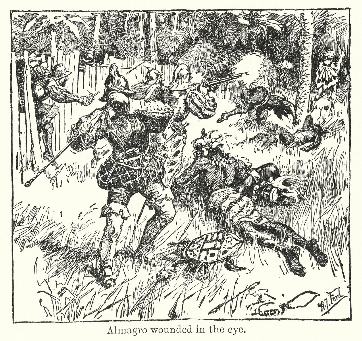Almagro gözünden yaralanmış (lito) by Henry Justice Ford