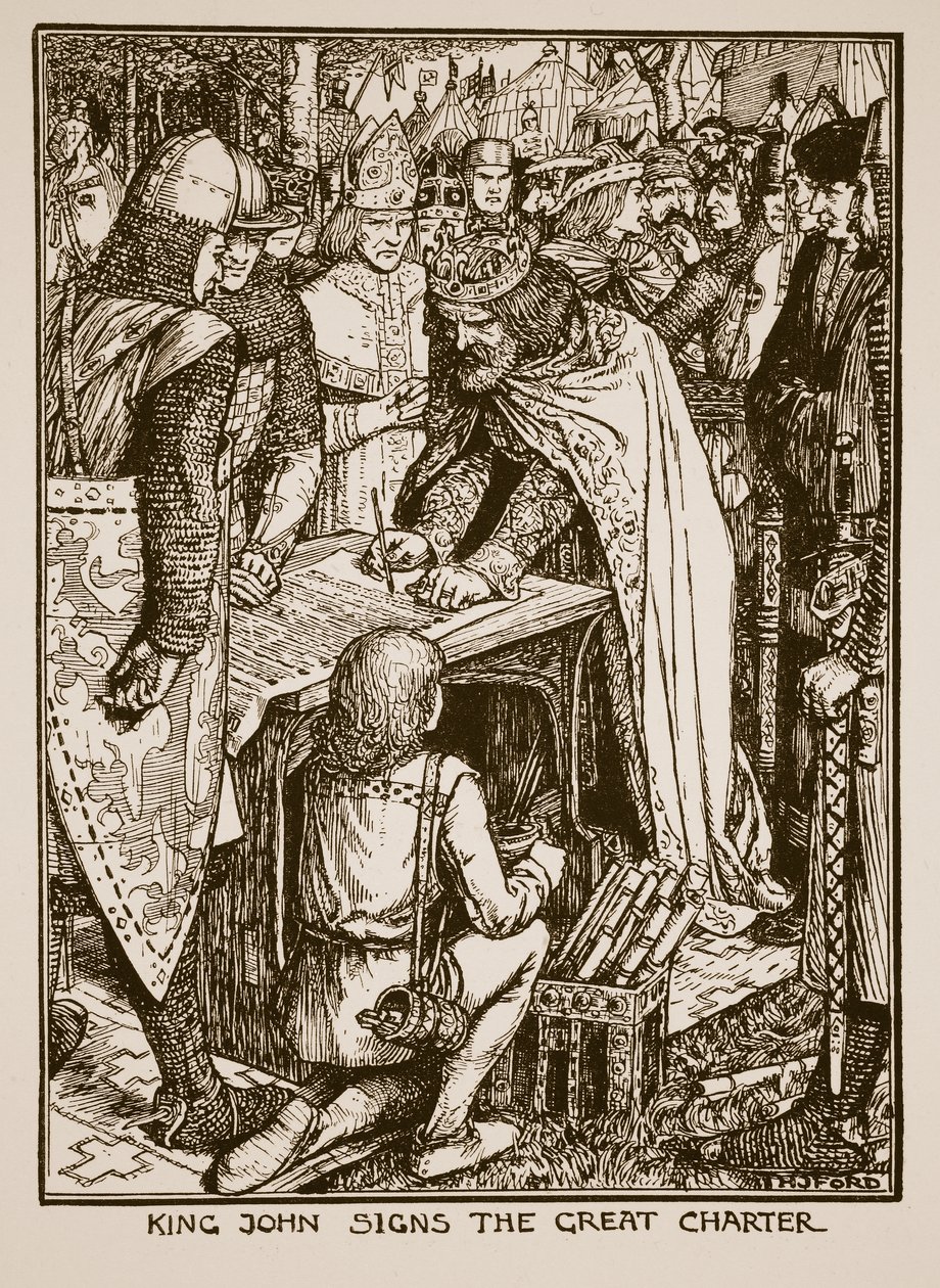 Kral John, C.R.L. Fletcher ve Rudyard Kipling, 1911 by Henry Justice Ford