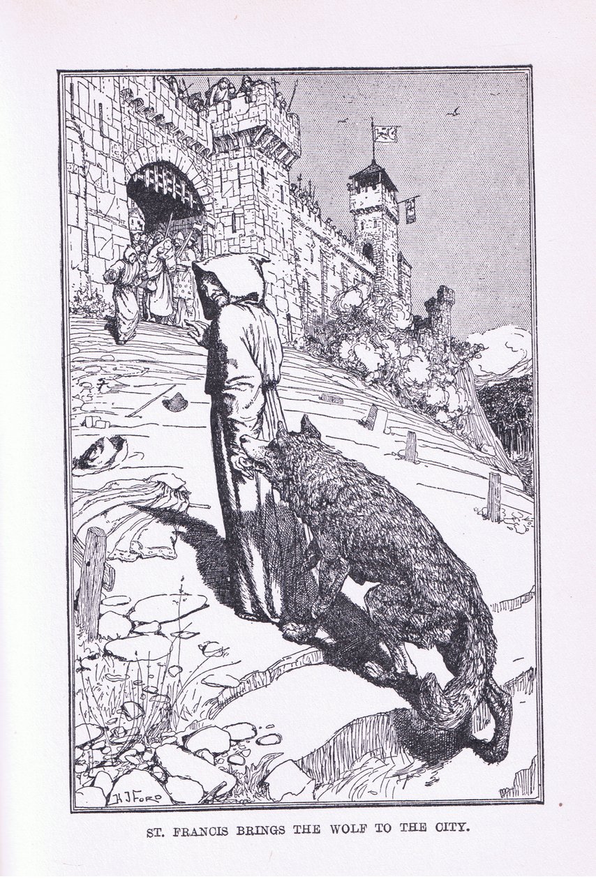 Aziz Francis kurdu şehre getiriyor, 1912 by Henry Justice Ford