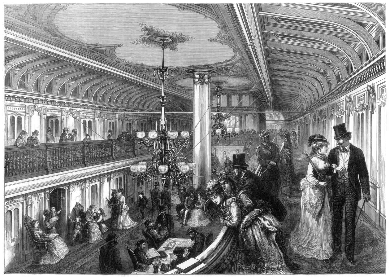Bir vapur salonu, 1875 by Henry Linton
