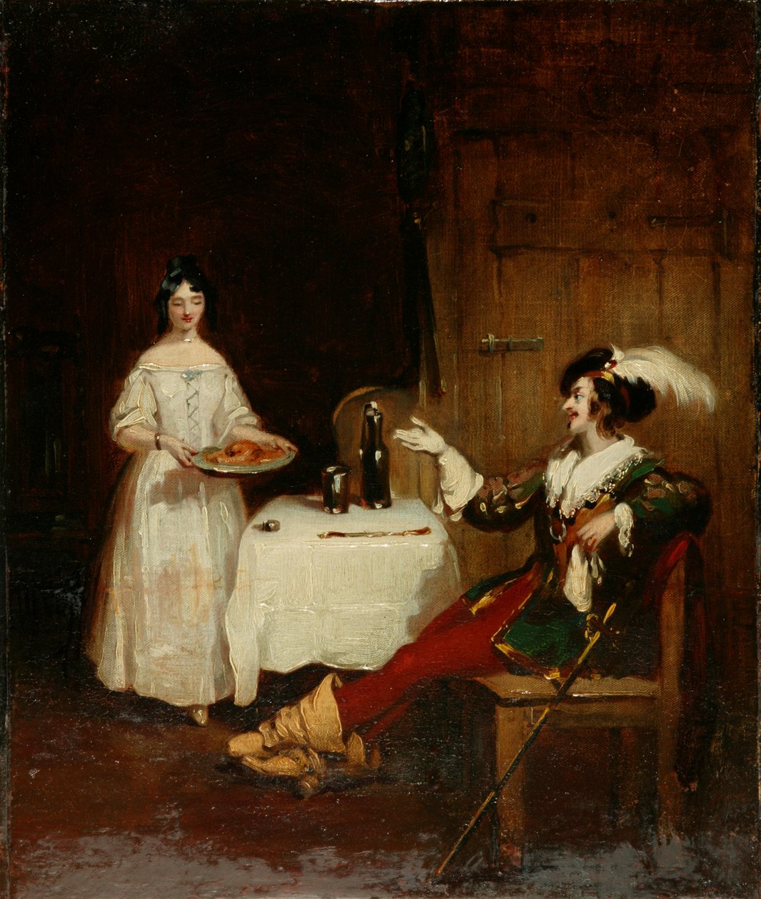 Sir Piercie Shafton ve Mysie Harper, 1831 dolayları (tuval üzerine yağlı boya) by Henry Liverseege