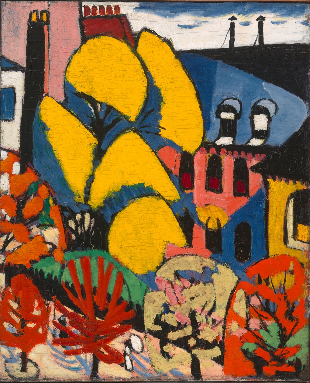 Ağaçlar, c.1912-14 (tuval üzerine yağlı boya) by Henry Lyman Saÿen