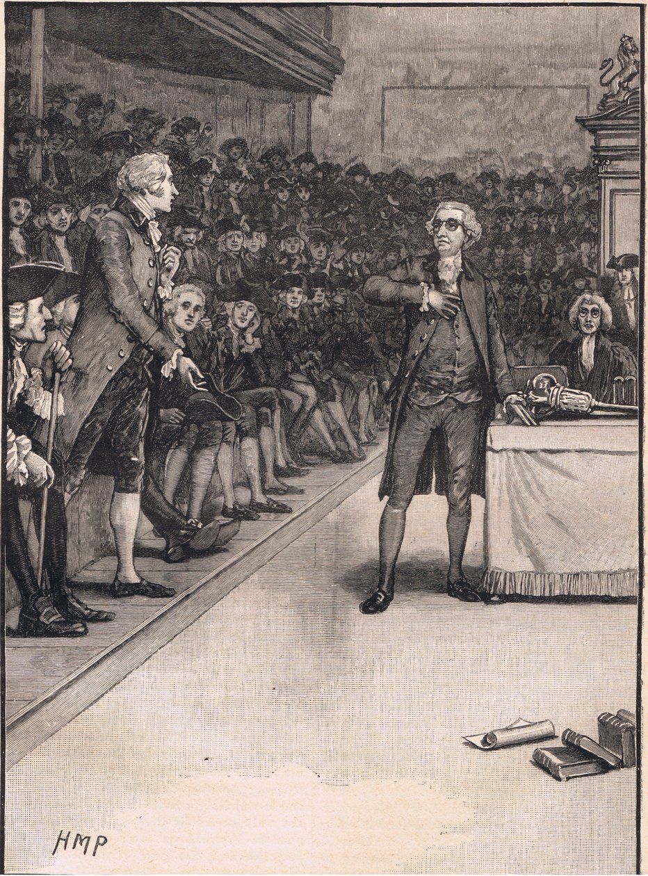 Avam Kamarası sahnesi: Burke ve Fox AD 1791 arasındaki ihlal by Henry Marriott Paget