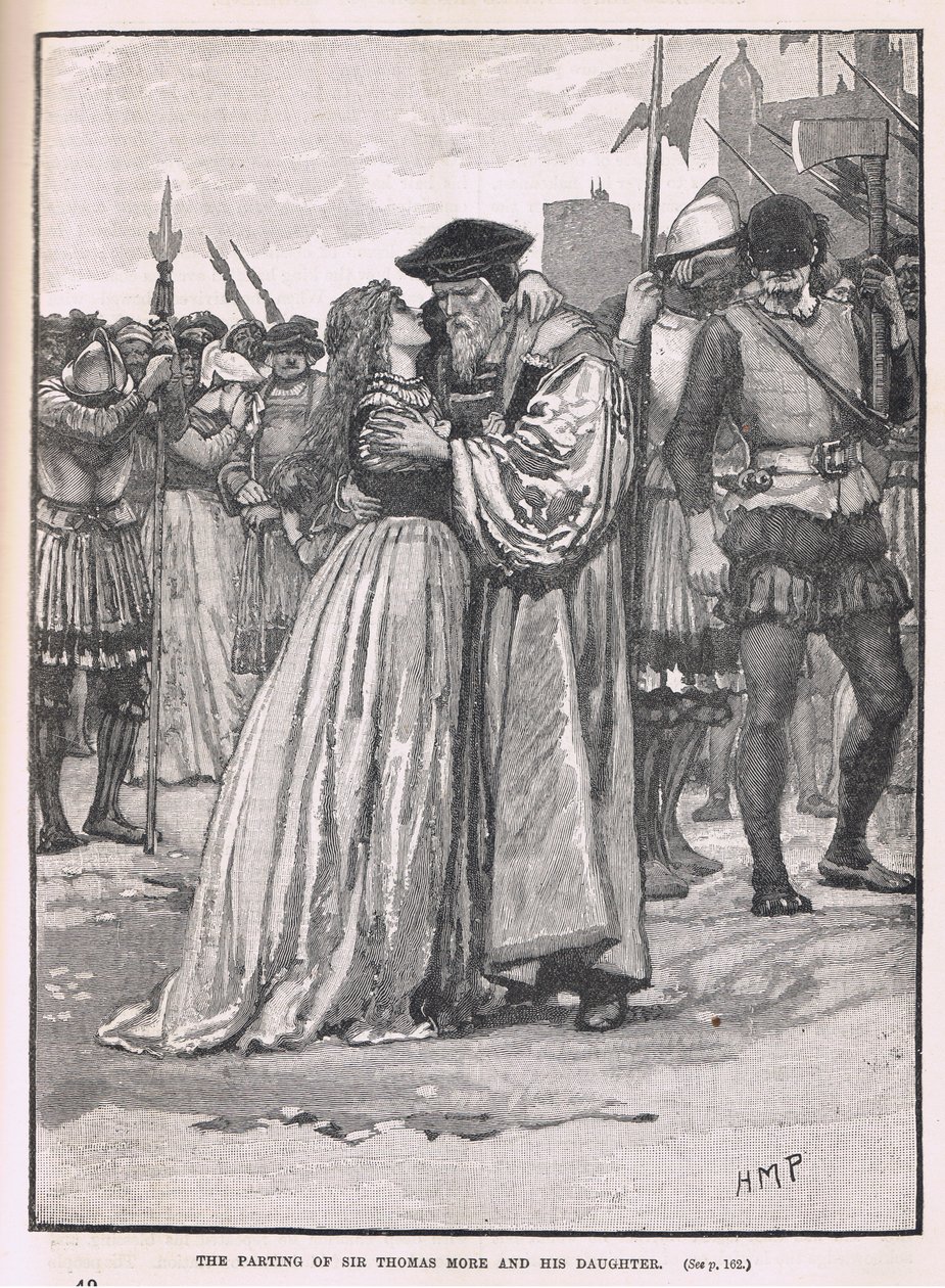 Sir Thomas More ve kızının ayrılması 1534 by Henry Marriott Paget