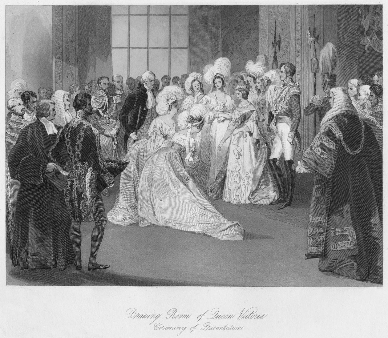 Kraliçe Victoria'nın çizim odası. Sunum Töreni, c1841 by Henry Melville